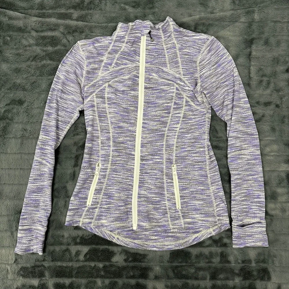 Lululemon Define Jacket Purple White Space Dye Full Zip Athletic Size 10